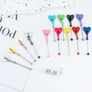 DIY beaded heart-shaped buckle hook